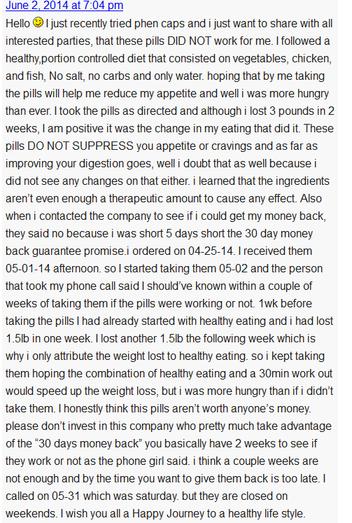 Phen caps vs phentermine testimonials