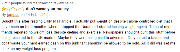 Nuratrim_UK_User Amazon Reviews